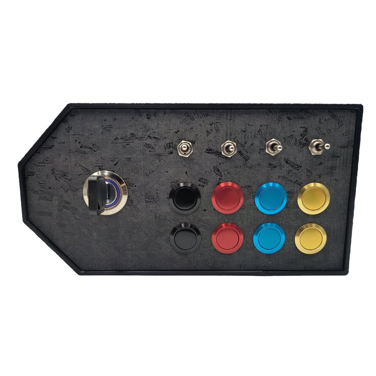 RaceCraftsNZ RC05 Button Box, 8x Buttons, 4 Switches, Realistic Key Switch