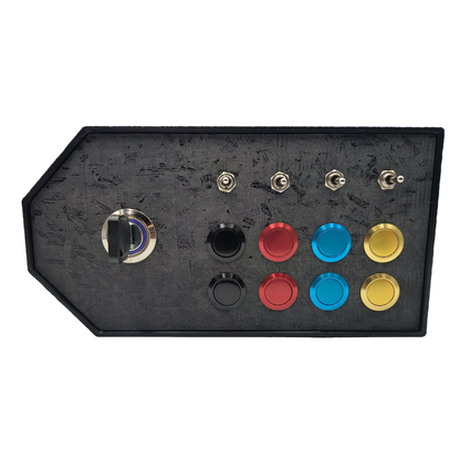 RaceCraftsNZ RC05 Button Box, 8x Buttons, 4 Switches, Realistic Key Switch