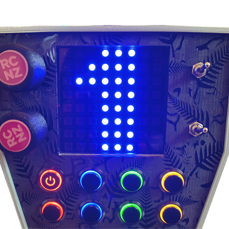 RaceCraftsNZ RC06 Button Box, 12x LED Buttons, Dual Rotary Encoders, LED Flag Box