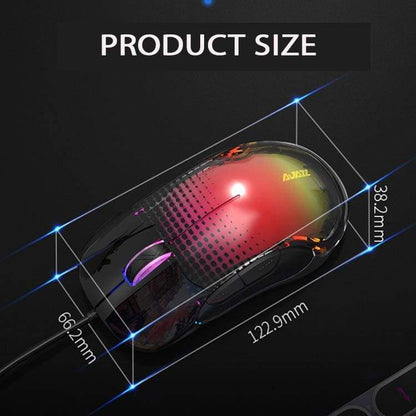 AJazz AJ358 10000DPI USB Gaming Mouse, 4 LED Light modes, 6 Button, Polling Rate Adjustment