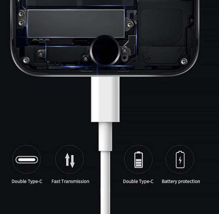 [3 PACK] 60W 5A PD Type-C/Type-C Fast Charging, Data Cable, 1 Meter