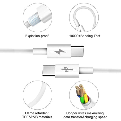 HAWEEL 25W 3A Type-C to Type-C PD Fast Charging Data Cable, Length: 2metre