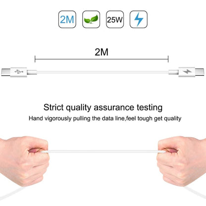 HAWEEL 25W 3A Type-C to Type-C PD Fast Charging Data Cable, Length: 2metre
