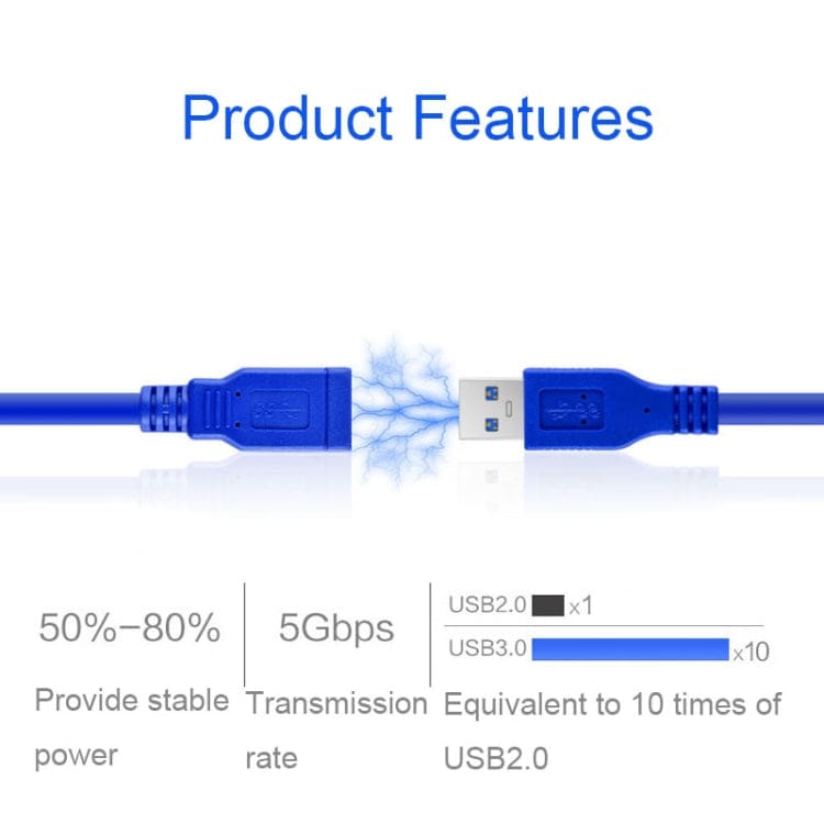 USB 3.0 Male to Female Extension Cable, 3 Metre Length