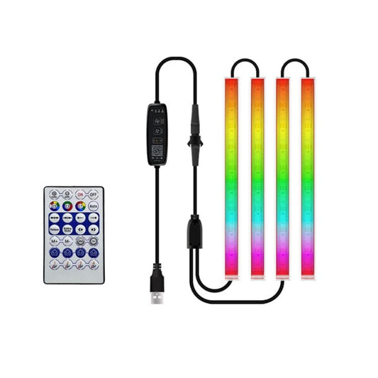 Zengge LED Light Bar Set for Car or Desk, Bluetooth Phone App, USB, Music Mode, Patterns
