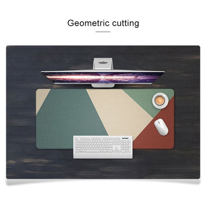 Large Geometric Desktop Mouse/Keyboard Pad, Non-Slip, 800x300mm