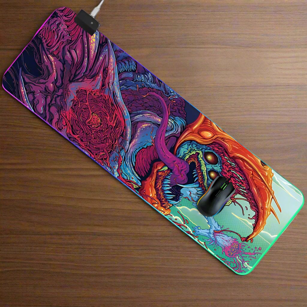 Monster LED Edge-Lit LED 900x300mm Desktop and Mouse  Pad