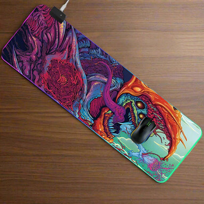 Monster LED Edge-Lit LED 900x300mm Desktop and Mouse  Pad