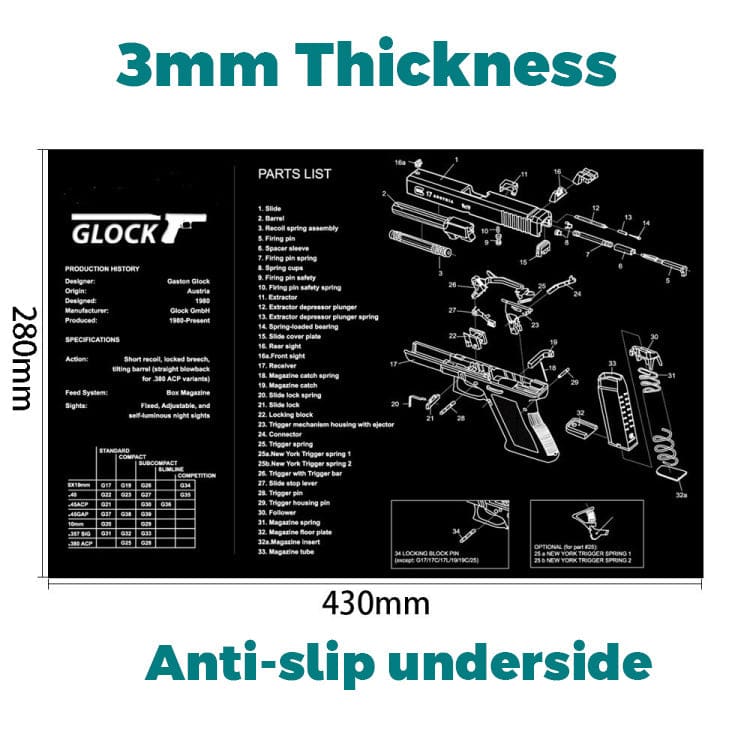 Desktop Mouse Pad 430x280mm, Non-Slip, 3mm Thick