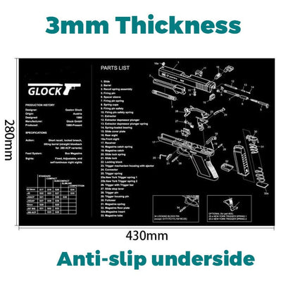 Desktop Mouse Pad 430x280mm, Non-Slip, 3mm Thick