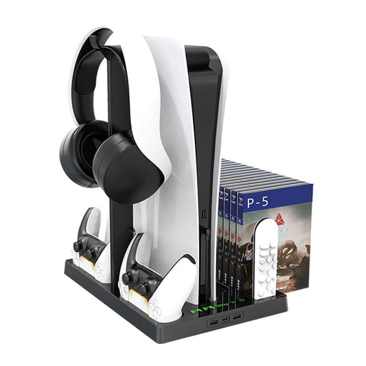iPlay PS5 Cooling Stand, USB Hub and Controller Charging Station.