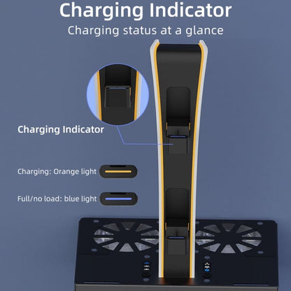 iPlay PS5 Wall Mount Cooling Stand, USB Hub and Controller Charging Station