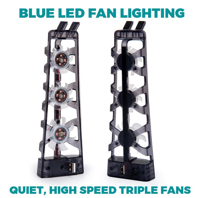 Dobe TP5 Triple Fan Cooling Bracket for PS5, Blue Fan LED