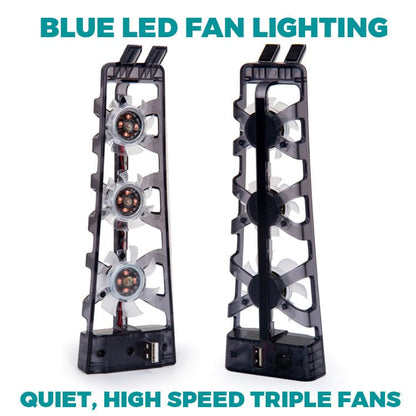 Dobe TP5 Triple Fan Cooling Bracket for PS5, Blue Fan LED
