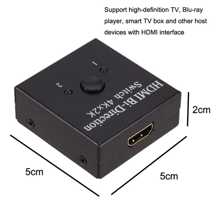 HDMI Dual Bi-Directional Switch, 2 into 1 switch or 1 into 2 splitter