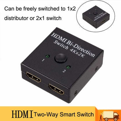 HDMI Dual Bi-Directional Switch, 2 into 1 switch or 1 into 2 splitter