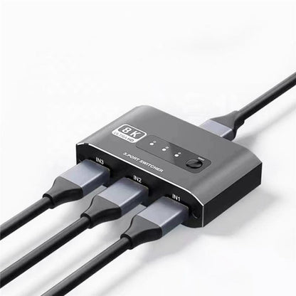 HDMI 8K 60Hz/4K 120Hz 3 Input and 1 Output HDM Switch