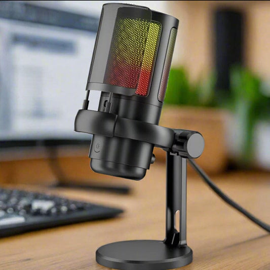 ME6P Desktop Gaming/Streaming Cardioid Microphone, LED Light