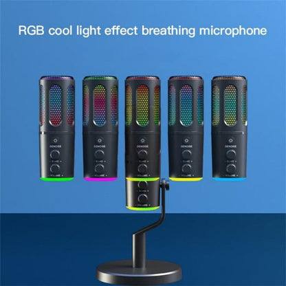 SU8 Desktop Gaming/Streaming Microphone, Noise Reduction, LED Light