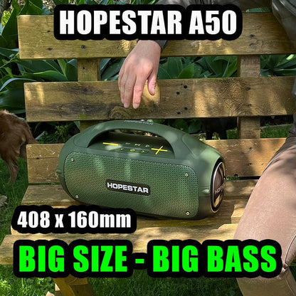Hopestar A50 80WT BT Speaker, Power Bank, Big Bass, Triple Speakers, 12000mAh battery