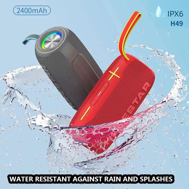 Hopestar H49 10W Bluetooth Speaker, 2400mAh Battery, TWS, LED Light, Bass Chamber, Water Resistant