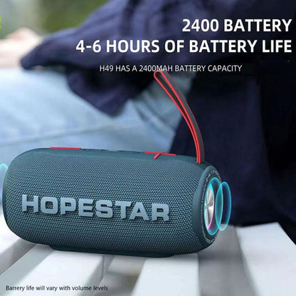 Hopestar H49 10W Bluetooth Speaker, 2400mAh Battery, TWS, LED Light, Bass Chamber, Water Resistant