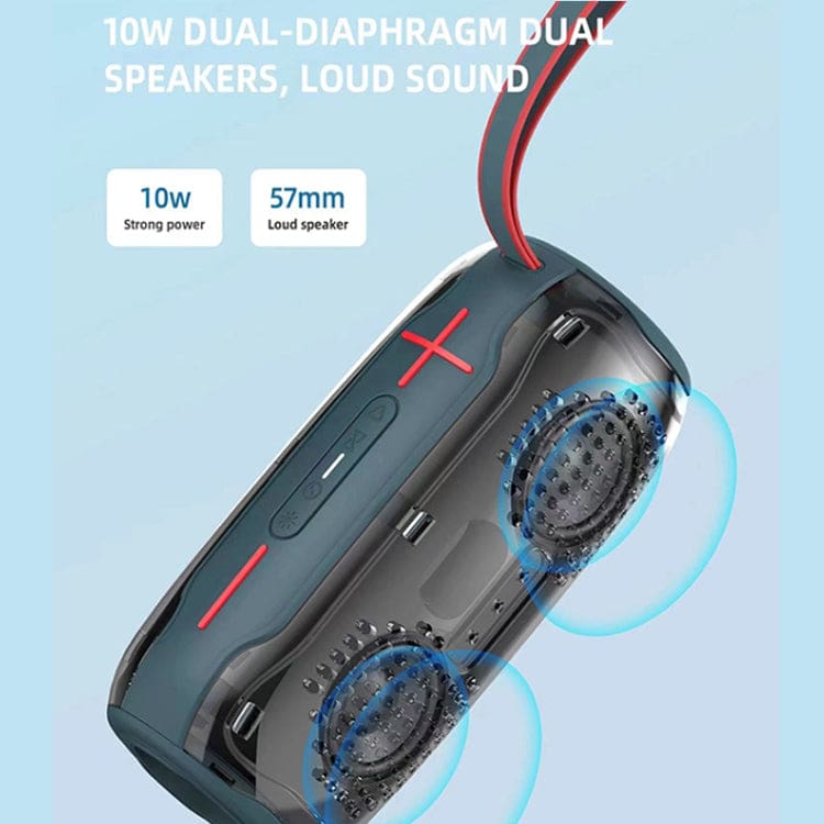 Hopestar H49 10W Bluetooth Speaker, 2400mAh Battery, TWS, LED Light, Bass Chamber, Water Resistant
