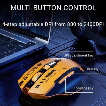 Inphic A9 Dual Mode Bluetooth/RF Wireless Optical Mouse, Rechargeable, 2400DPI