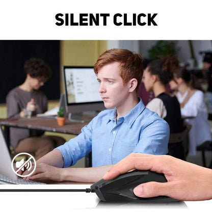 inphic W1 Wired USB 7200 DPI Optical Mouse, 6 Buttons, Scroll Wheel, LED Lighting