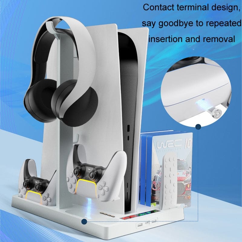 iPlay PS5 Cooling Stand, USB Hub and Controller Charging Station.