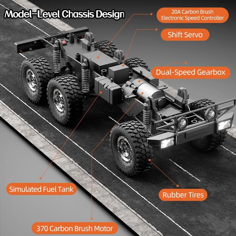 JJRC C8823C Six-Wheels 2-Speed Gearbox All-Terrain RC 6WD 2.4GHz