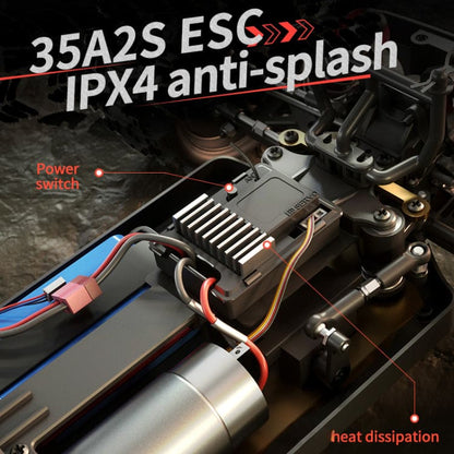 JJRC RC 4WD Pickup, Alloy Chassis, Up to 40km/h, 390 Motor, LED Lights, Model Q146B