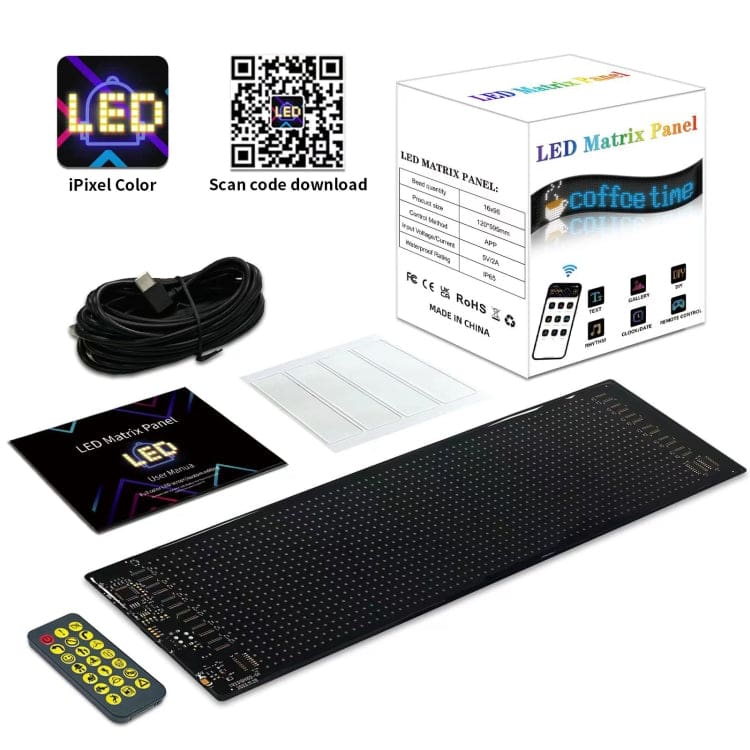 600mm LED Matrix Flexible Sign Panel - Custom Messages and Pics, Phone App Control