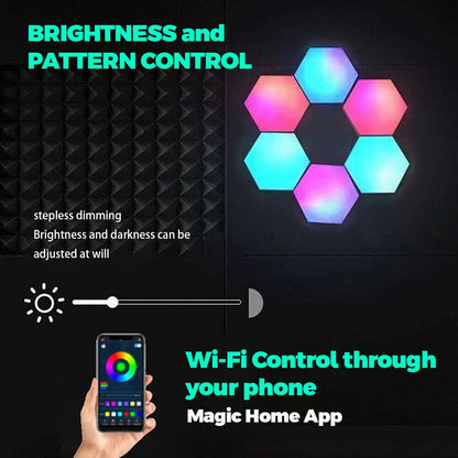 Symphony LED Ambient Light Tiles, Wi-Fi App Control, Multiple Patterns, 12 tile pack