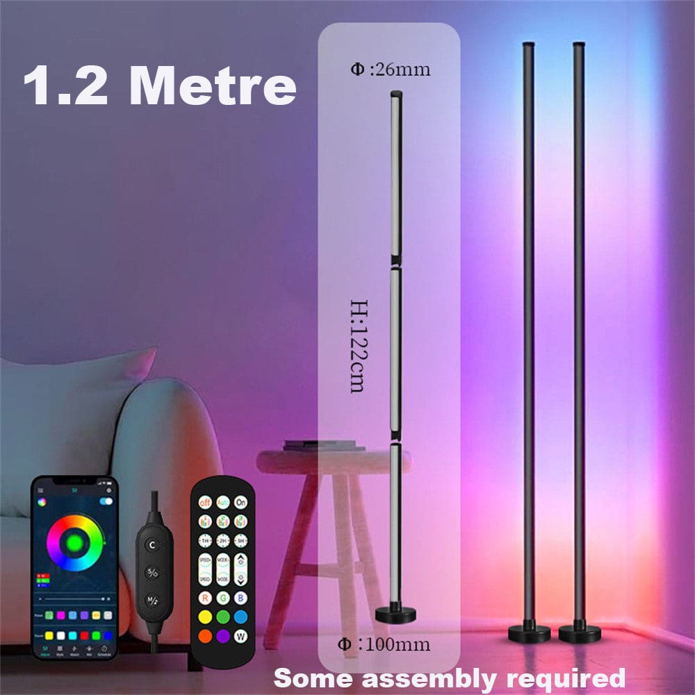 1.2 Metre Dual Smart LED Light Bars with Bluetooth App and Line control, Circular Base, Model KBB1A