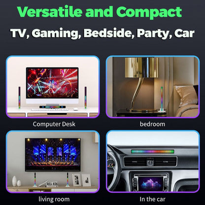 L022 32 LED Sound Activated Mini Ambient Light Bar , Multiple Modes and Colours, USB Powered