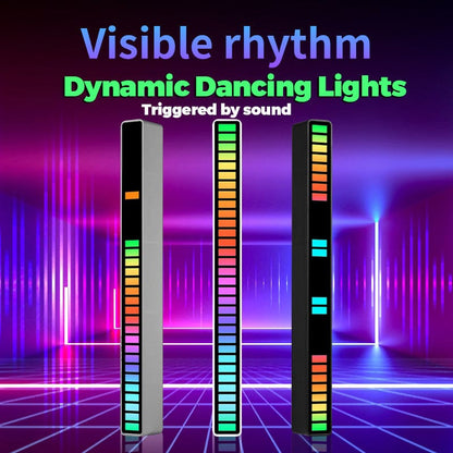 L022 32 LED Sound Activated Mini Ambient Light Bar , Multiple Modes and Colours, USB Powered