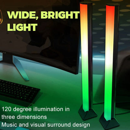 LUZ 60 LED Dual Sound Activated Ambient Light Bars , Multiple Modes and Colours, USB Powered