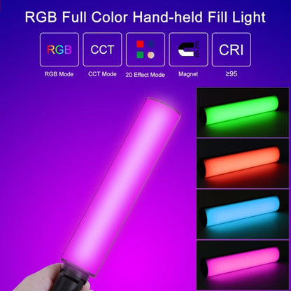 Vloglite W200 RGB Handheld LED Photography Video Fill Light, Magnetic, Tripod, OLED Display