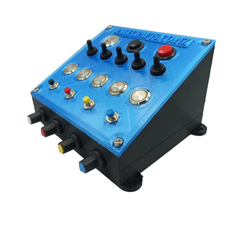 Racecrafts NZ Sim Racing LED Button Box/Controller Console, 17x Push Buttons, 4x Potentiometers