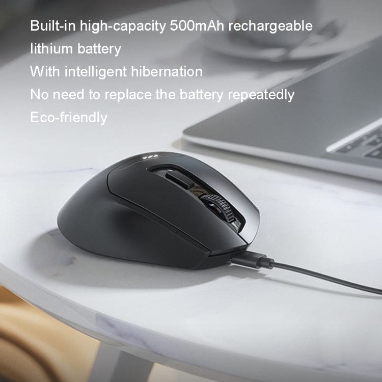 inphic DR01 Dual-Mode Bluetooth/RF Wireless Optical Mouse, Rechargeable, 1600DPI