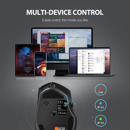 inphic DR01 Dual-Mode Bluetooth/RF Wireless Optical Mouse, Rechargeable, 1600DPI