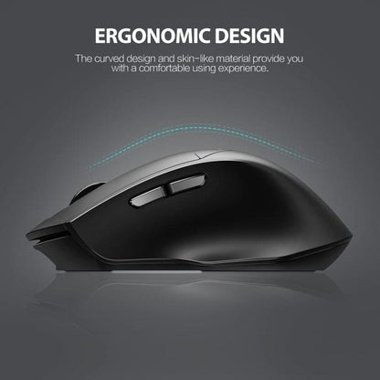 inphic DR01 Dual-Mode Bluetooth/RF Wireless Optical Mouse, Rechargeable, 1600DPI