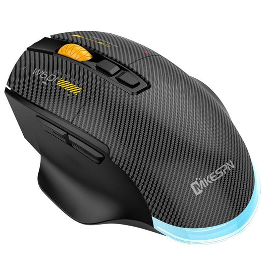 MKESPN W601 Tri-Mode BT/RF Wireless, Corded 12800DPI Optical Mouse, Carbon Fiber Texture, Macro
