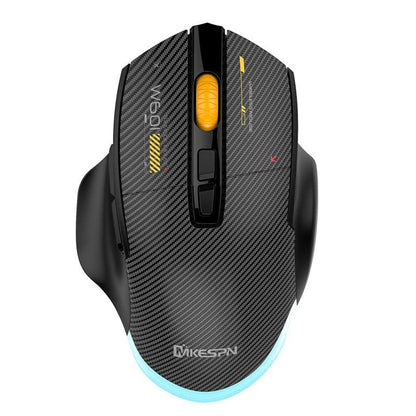 MKESPN W601 Tri-Mode BT/RF Wireless, Corded 12800DPI Optical Mouse, Carbon Fiber Texture, Macro