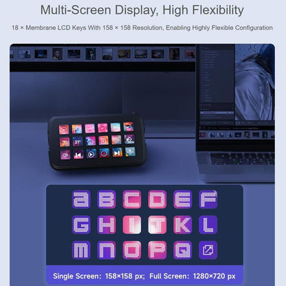 Waveshare SK18 Control Panel - 1.8" Programmable LCD Membrane Keys