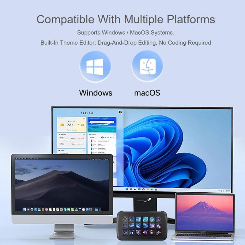 Waveshare SK18 Control Panel - 1.8" Programmable LCD Membrane Keys