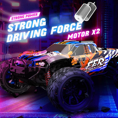 Enoze Dual Motor Bigfoot RC Truck, LEDs, Max 40km/h, Proportional Control, RTR