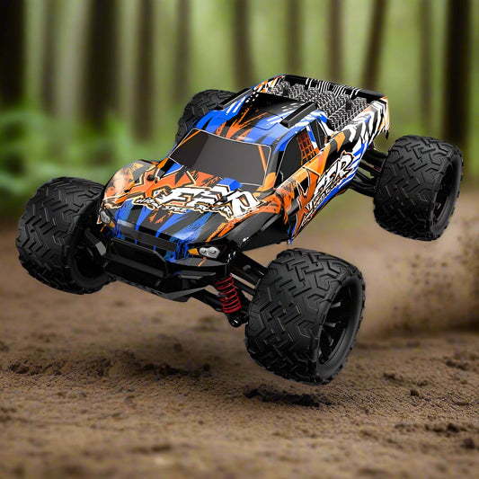 Enoze Dual Motor Bigfoot RC Truck, LEDs, Max 40km/h, Proportional Control, RTR
