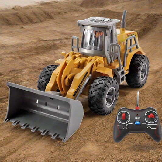 Radio Controlled Wheel Loaders, Cab light, Hinged design, Bucket moves up and down.